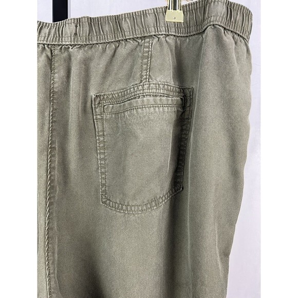 M&S Collection Pants Womens 16 Green Lyocell Pull On Drawstring Ankle Lounge - Picture 7 of 9